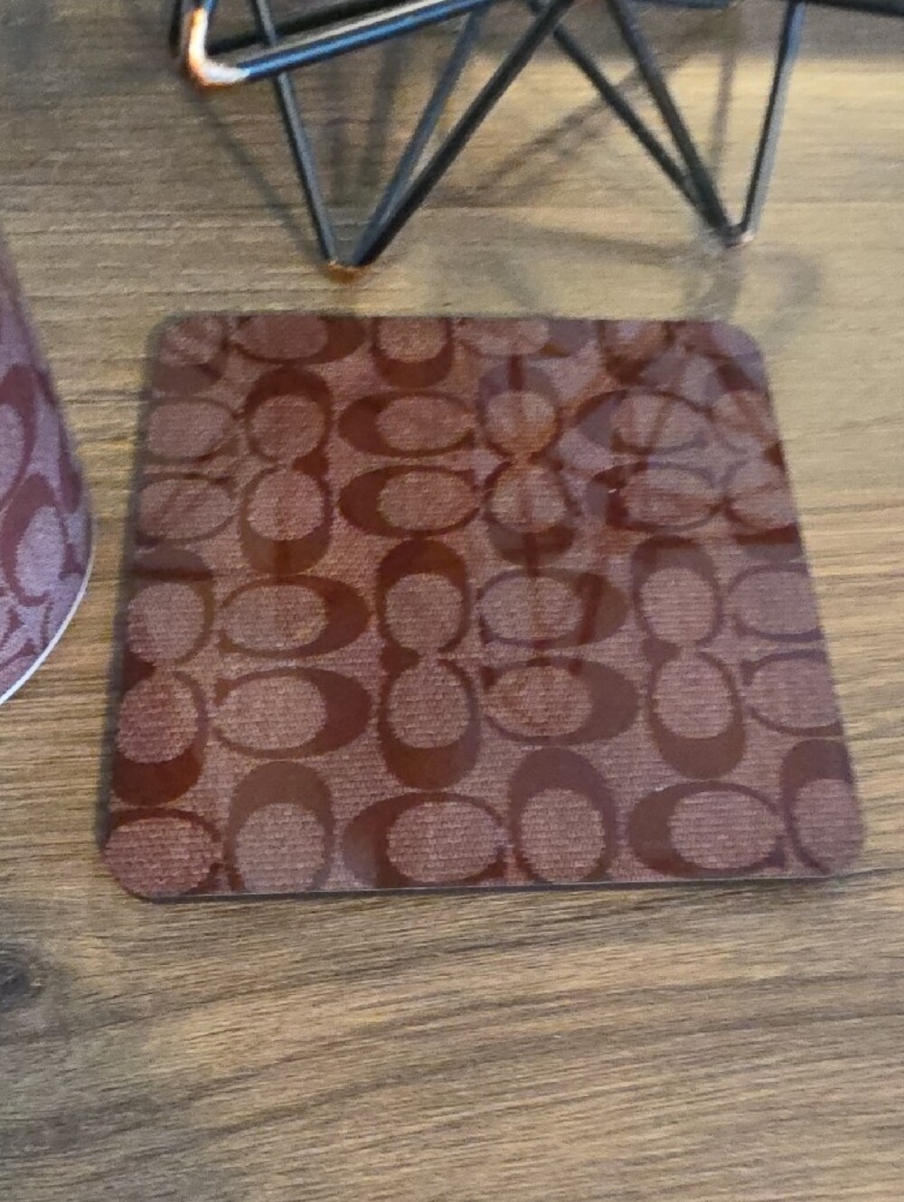 Coach Brown Signature Pattern Insulated Tumbler with Matching Coaster - Picture 3 of 6